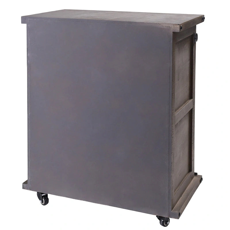 StyleCraft Presley Driftwood Grey 3-Drawer with Door Side Cabinet