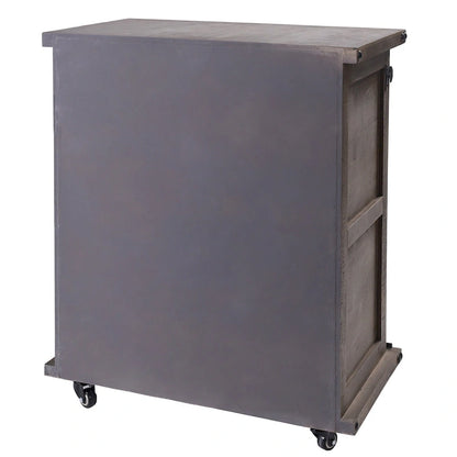 StyleCraft Presley Driftwood Grey 3-Drawer with Door Side Cabinet