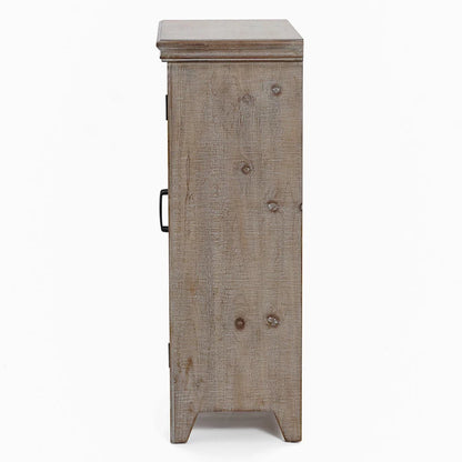 Farmhouse 37.4 Tall 2-Door Wood Storage Cabinet - 37.4 H x 27.68 W x 13.23 D
