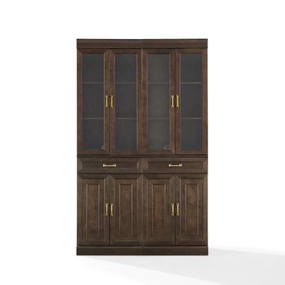 Crosley Stanton 2Pc Glass Door Kitchen Storage Pantry Cabinet Set