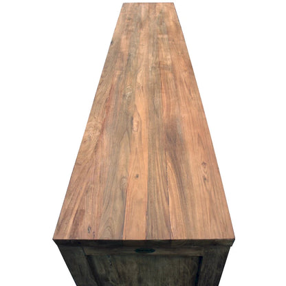 Recycled Teak Wood Apaza Bathroom Linen Cabinet with 3 Doors