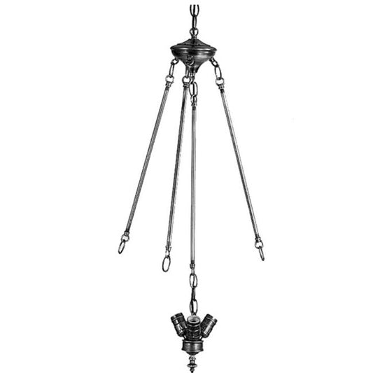 Meyda Tiffany 27 High Three Rod Three Light Inverted Cluster