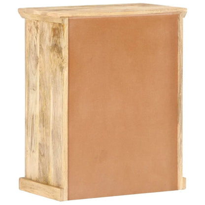 vidaXL Sideboard with Steel Doors 23.6x13.8x29.5 Solid Mango Wood