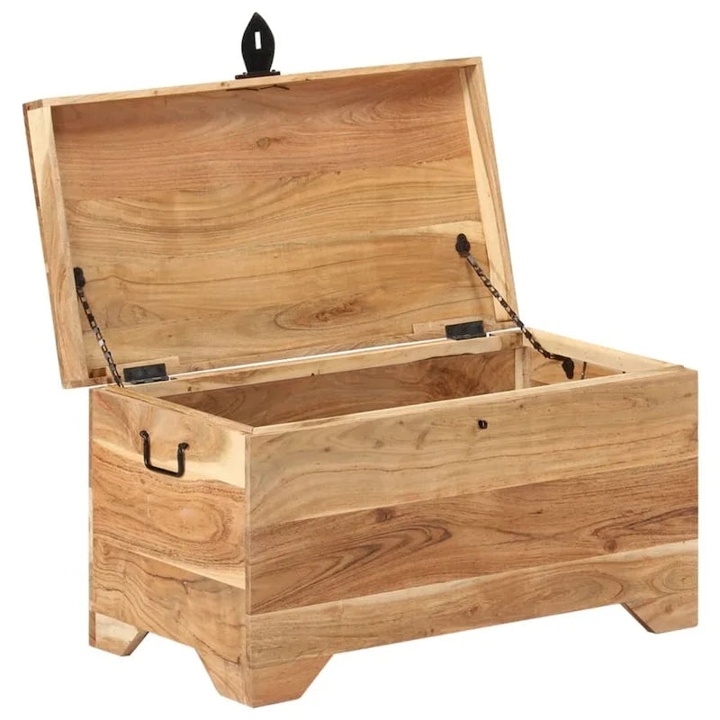 vidaXL Storage Chest Solid Acacia Wood - 28.7 x 15.4 x 16.1