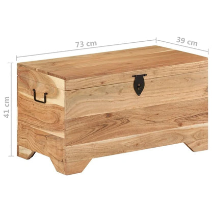 vidaXL Storage Chest Solid Acacia Wood - 28.7 x 15.4 x 16.1