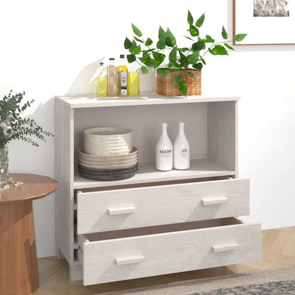 vidaXL Sideboard Buffet Console Cabinet for Bedroom HAMAR Solid Wood Pine - 33.5x13.8x31.5