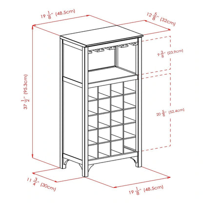 Ancona Wine Cabinet, Espresso