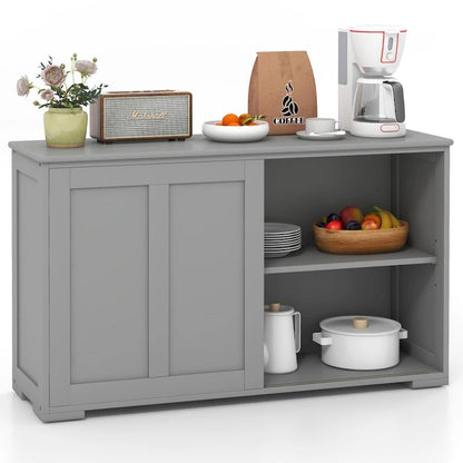 Antique Stackable Kitchen Storage Sideboard with Height Adjustable Shelf - 42 x 13 x 23.5 (L x W x H)