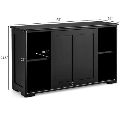 Antique Stackable Kitchen Storage Sideboard with Height Adjustable Shelf - 42 x 13 x 23.5 (L x W x H)
