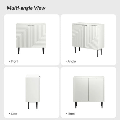Joseph Modern Mid-century Tapered Feet Storage Cabinet with Adjustable Shelves by HULALA HOME