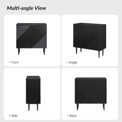 Joseph Modern Mid-century Tapered Feet Storage Cabinet with Adjustable Shelves by HULALA HOME