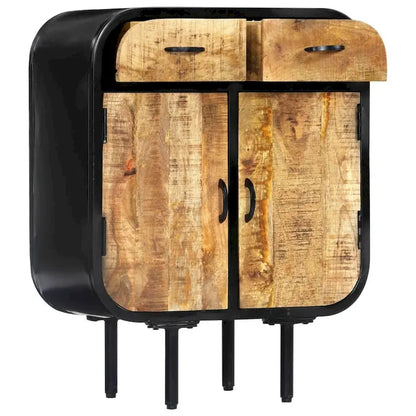 vidaXL Sideboard 23.6x11.8x29.5 Solid Mango Wood and Iron