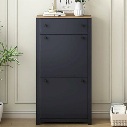 Merax Functional Entryway Organizer with 2 Flip Drawers