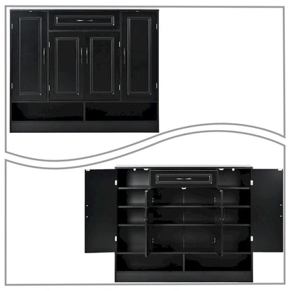 Elegant Minimalist Wooden Shoe Storage Cabinet