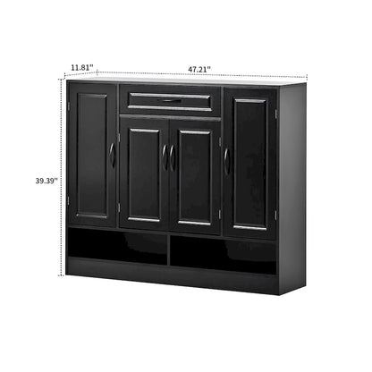 Elegant Minimalist Wooden Shoe Storage Cabinet