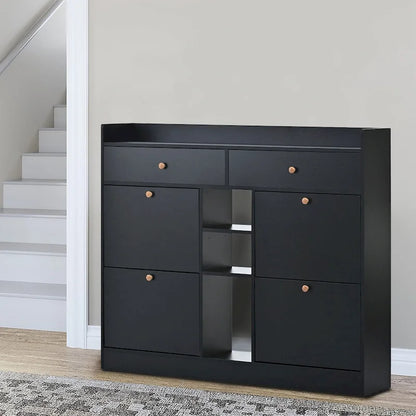 Minimalist Design Multifunctional Wooden Shoe Storage Cabinet