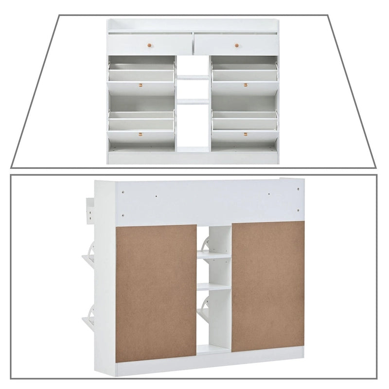 Minimalist Design Multifunctional Wooden Shoe Storage Cabinet