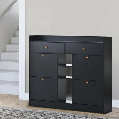 Minimalist Design Multifunctional Wooden Shoe Storage Cabinet