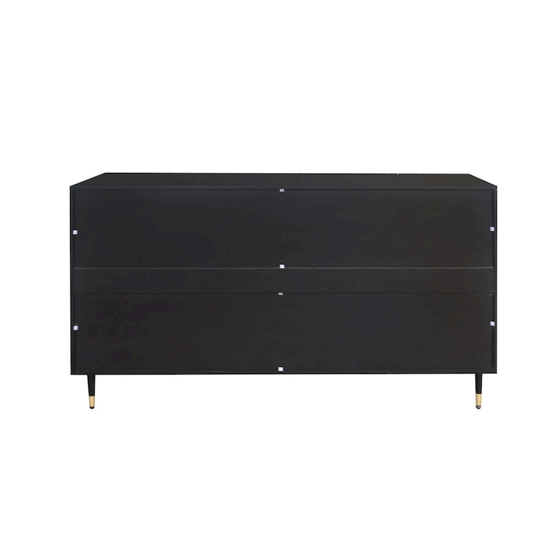 Accent Cabinet Black Wooden Cabinet with Buffet Server Cabinet Storage - N/A