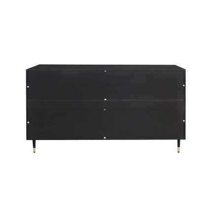 Accent Cabinet Black Wooden Cabinet with Buffet Server Cabinet Storage - N/A