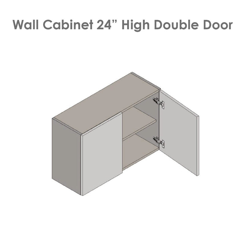 36 x 24 Wall Cabinet-Double Door-Grey - 36 x 24 x 12