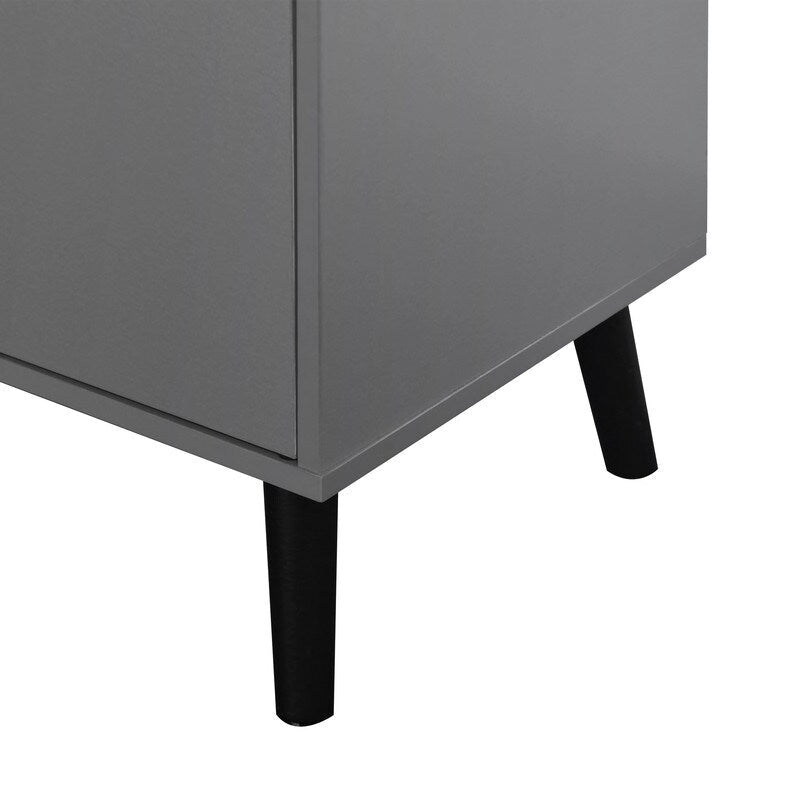 Storage Cabinet with 3 Drawers and Adjustable Shelf - N/A