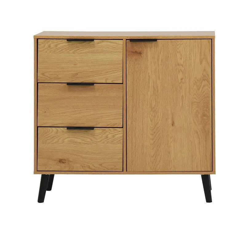 Storage Cabinet with 3 Drawers and Adjustable Shelf - N/A