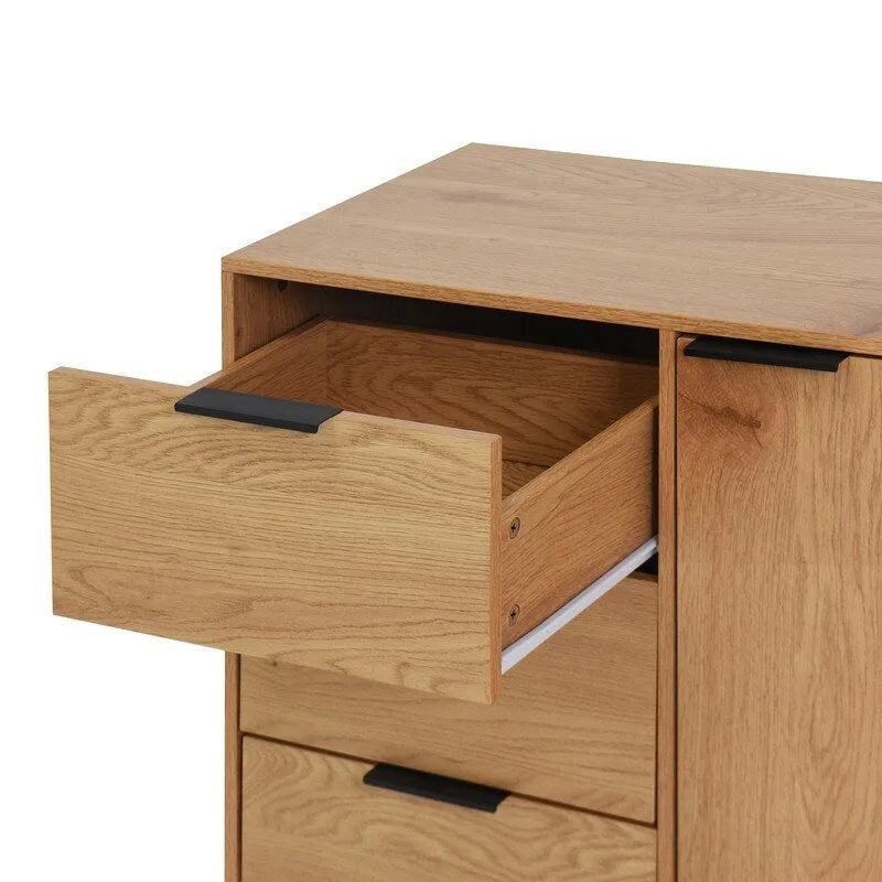 Storage Cabinet with 3 Drawers and Adjustable Shelf - N/A