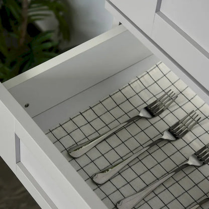Modern Kitchen Pantry Freestanding Cabinet Cupboard with Doors and Drawer, Adjustable Shelving, Grey