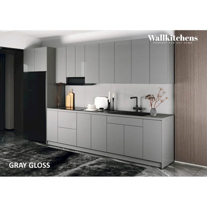 Kitchen Timeless Collection Gray & White Gloss Color Base Size 13Ft Wide - 157x24