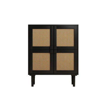 Rattan Mesh Storage Cabinet - N/A