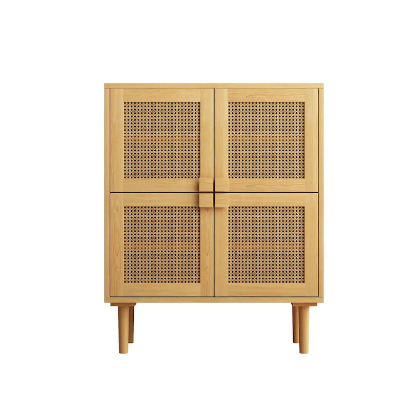 Rattan Mesh Storage Cabinet - N/A