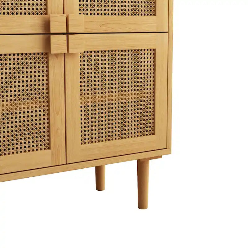 Rattan Mesh Storage Cabinet - N/A