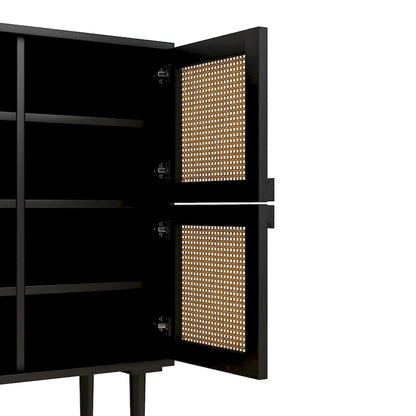 Rattan Mesh Storage Cabinet - N/A