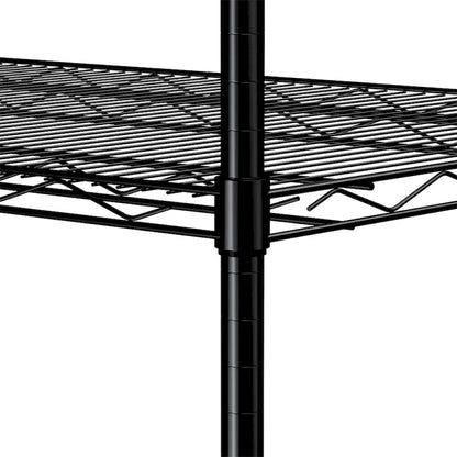 5 Tier Steel Heavy Duty Adjustable Shelves with Wheels and Feet