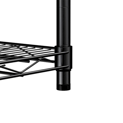 5 Tier Steel Heavy Duty Adjustable Shelves with Wheels and Feet