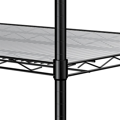 5 Tier Steel Heavy Duty Adjustable Shelves with Wheels and Feet