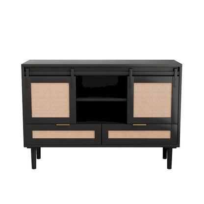 Sliding Barn Door Storage Cabinet - N/A