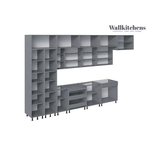 Kitchen Serene Collection Gray & White Gloss Color Base Size 15Ft Wide - 180x107