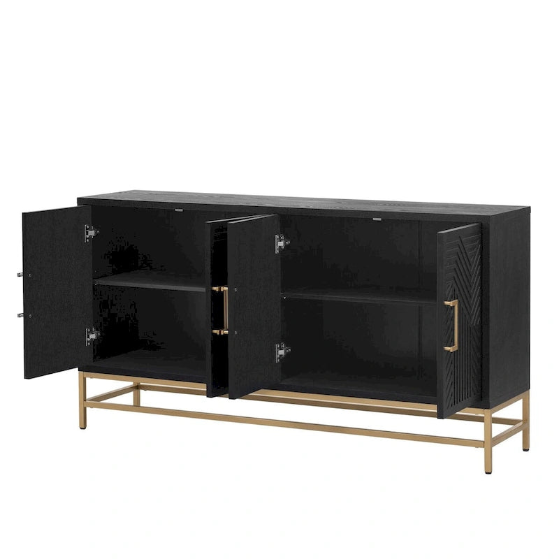 Retro Style Sideboard with Adjustable Shelves