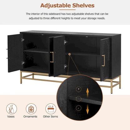 Retro Style Sideboard with Adjustable Shelves