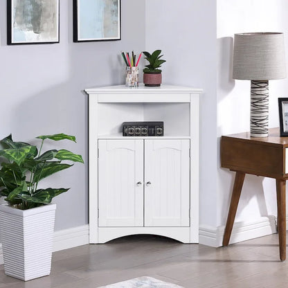 sideboard cabinet, Bathroom Floor Corner Cabinet with Doors and Shelves, Kitchen, Living Room,Free Standing Storage Cabinet