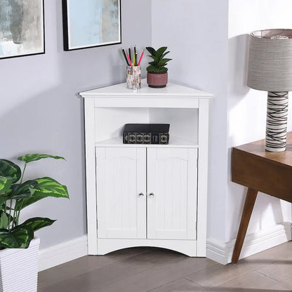 sideboard cabinet, Bathroom Floor Corner Cabinet with Doors and Shelves, Kitchen, Living Room,Free Standing Storage Cabinet