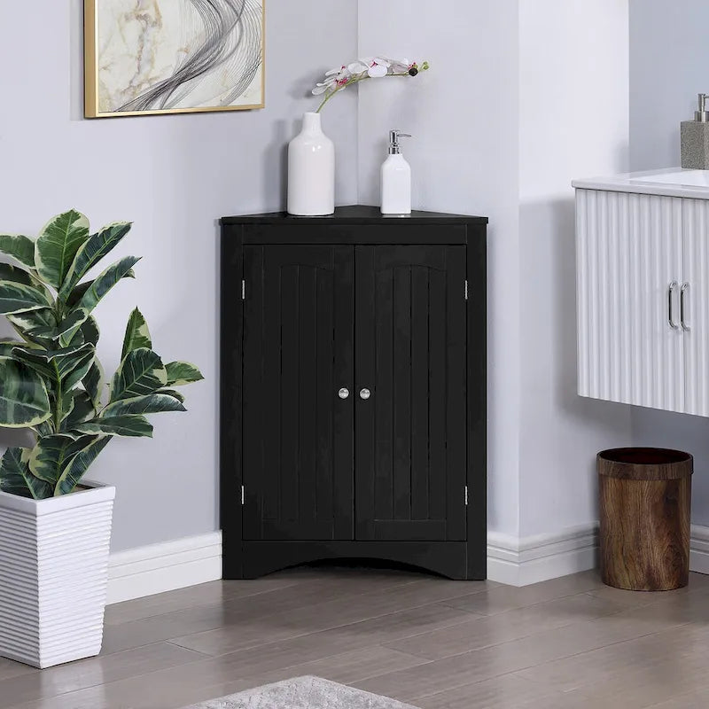 sideboard cabinet, Bathroom Floor Corner Cabinet with Doors and Shelves, Kitchen, Living Room,Free Standing Storage Cabinet