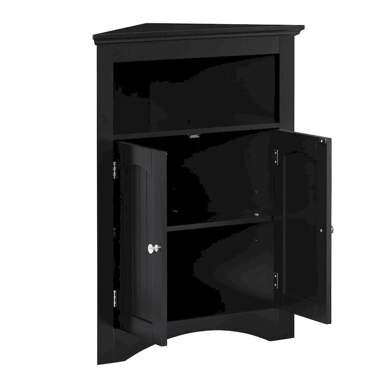 sideboard cabinet, Bathroom Floor Corner Cabinet with Doors and Shelves, Kitchen, Living Room,Free Standing Storage Cabinet