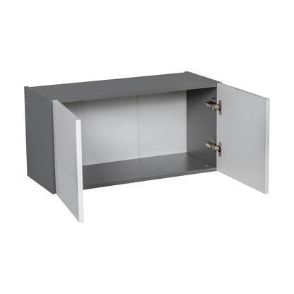 30 x 18 Wall Cabinet-Double Door-Grey - 30 x 18 x 12