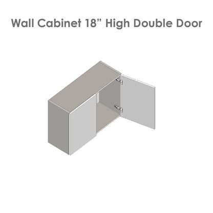 30 x 18 Wall Cabinet-Double Door-Grey - 30 x 18 x 12