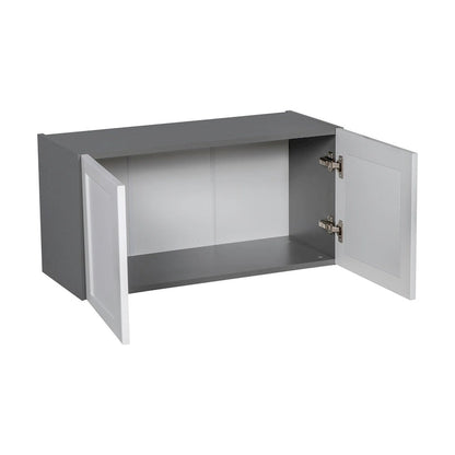 30 x 18 Wall Cabinet-Double Door-Grey - 30 x 18 x 12