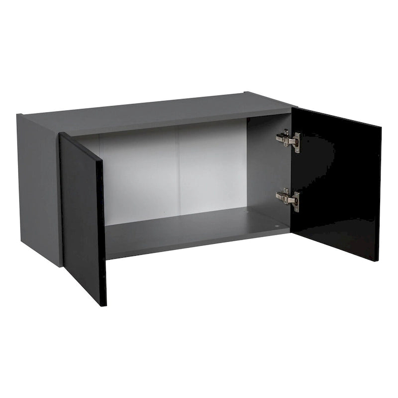 30 x 18 Wall Cabinet-Double Door-Grey - 30 x 18 x 12