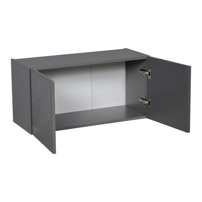 30 x 18 Wall Cabinet-Double Door-Grey - 30 x 18 x 12